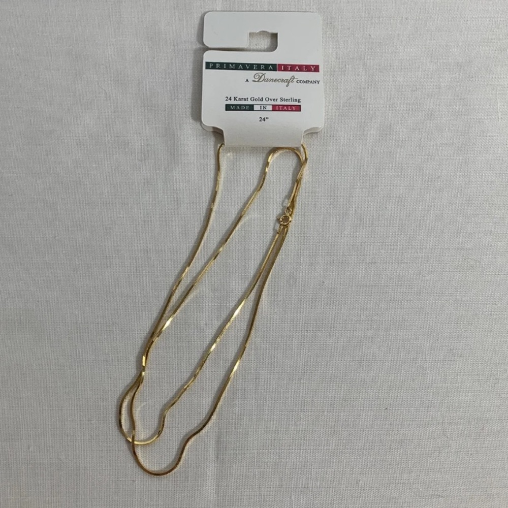 24 Karat Gold 24 inch Chain Necklace